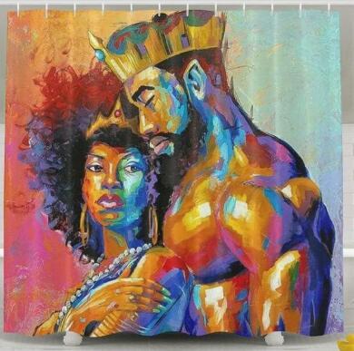 Graffiti Hip Hop African Girl Shower Curtain
