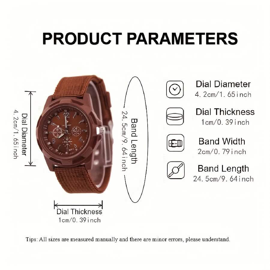Men's Nylon Casual Sport Quartz Wrist Watch