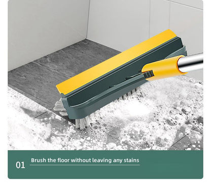3 In 1 Cleaning Brush Cleaner Brush For Cleaning Bathroom Brush With Long Handle Rotating Floor Brush Crevice Brush