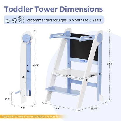 Momfann Foldable Toddler Tower with Chalkboard