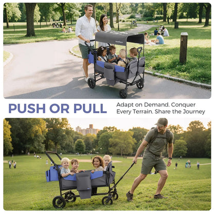 Momfann 2-Seater All-Terrain Stroller Wagon for Kids