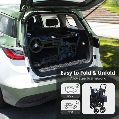 Momfann 2-Seater All-Terrain Stroller Wagon for Kids