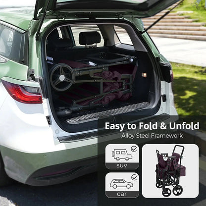 Momfann 2-Seater All-Terrain Stroller Wagon for Kids