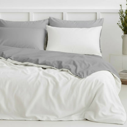 Two-Tone Bamboo Duvet Cover + 2 Shams Set