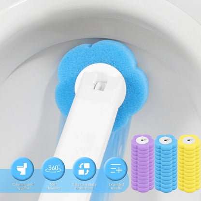 18/36Pcs Disposable Toilet Brush Wall Mounted Toilet Brush with Replacement Head Cleaning Set Home Bathroom WC Accessories