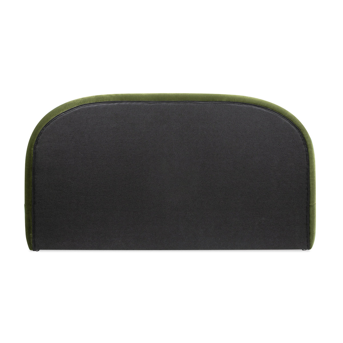 Archie Puffy Grounded Upholstered Platform Bed, Olive