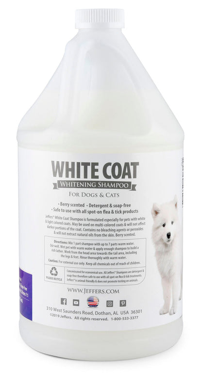Jeffers Pet White Coat Whitening Dog & Cat Shampoo