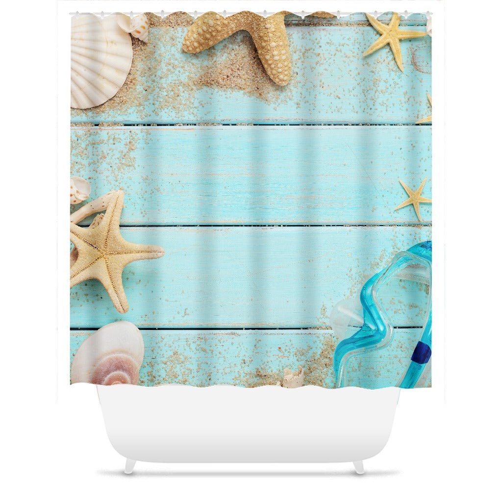 Nautical Bathroom Theme Shower Curtain